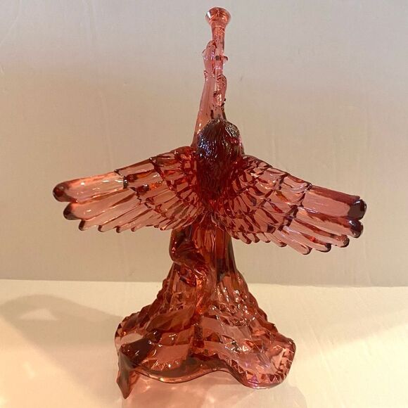 Cranberry Colored Lucite Angel - Picture 3 of 6